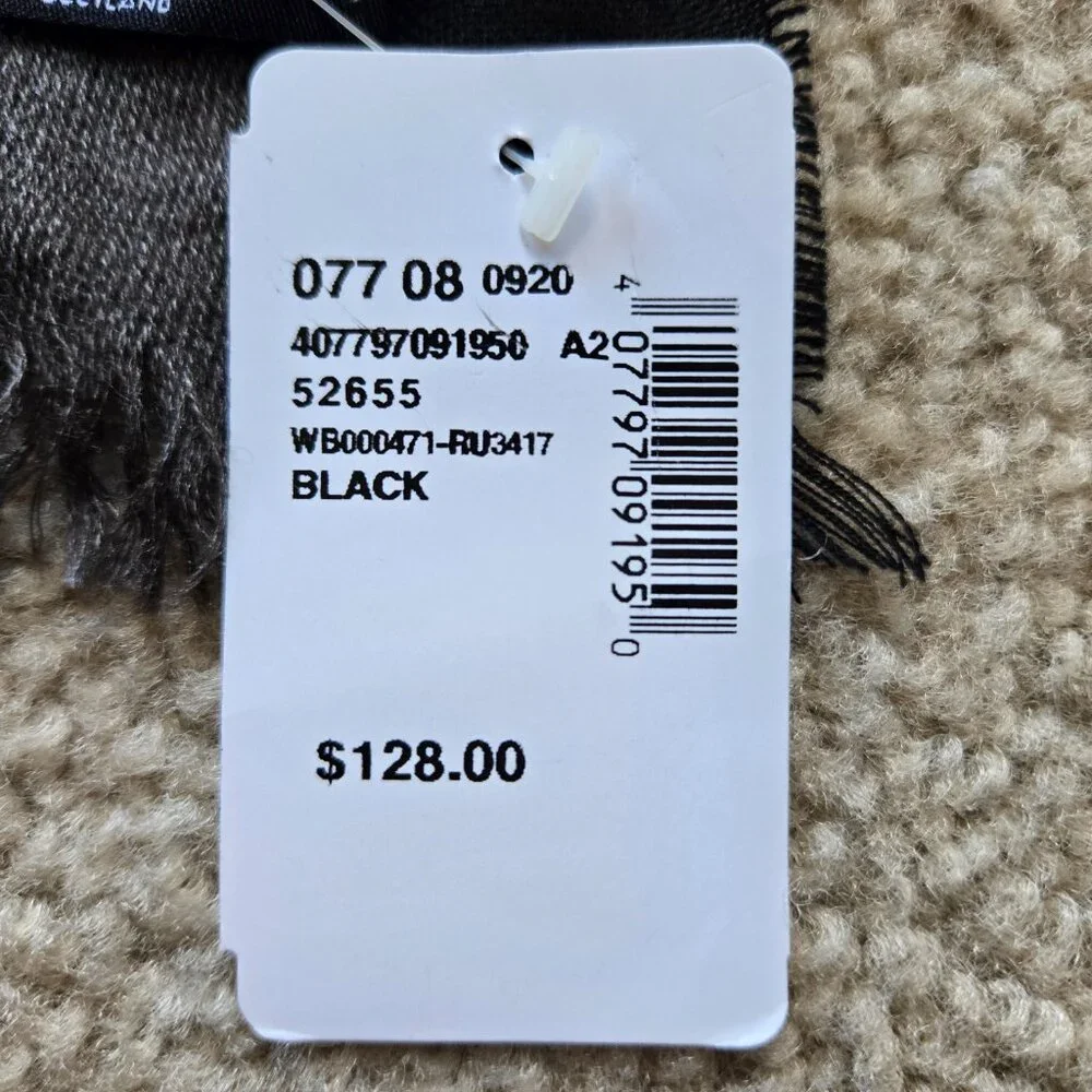 NWT Saks Silk Wool Cashmere Linen Scarf